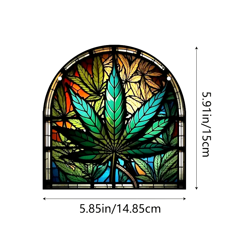 Unique Cannabis Leaf Suncatcher Window Hangings
