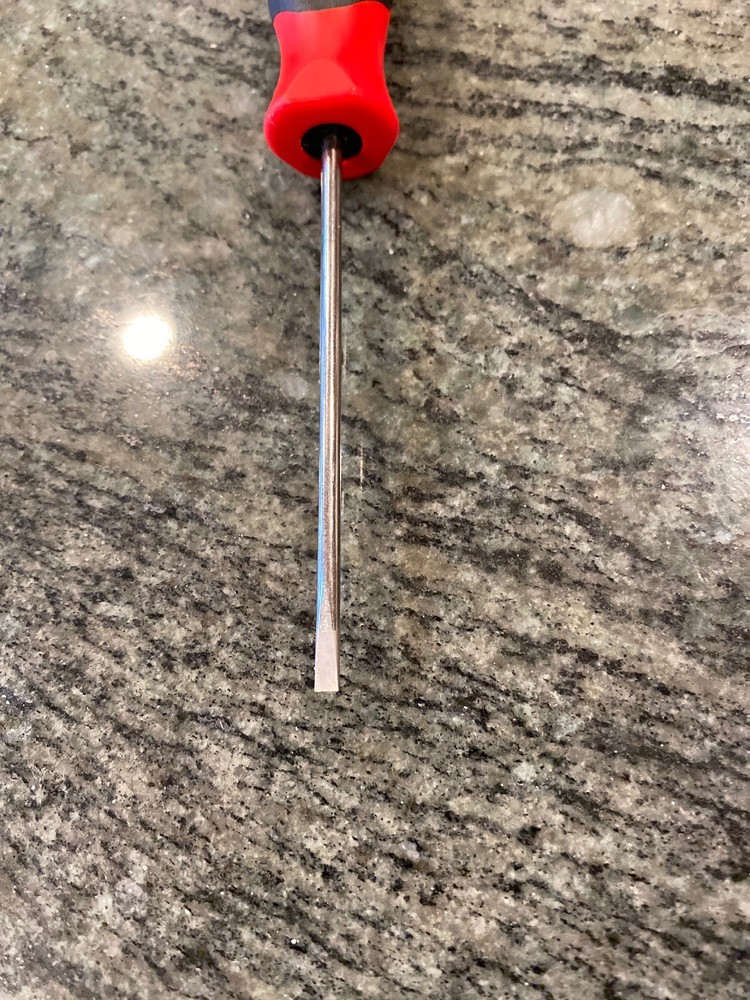 Snap On sgd304b flat tip soft grip mini tip screwdriver red