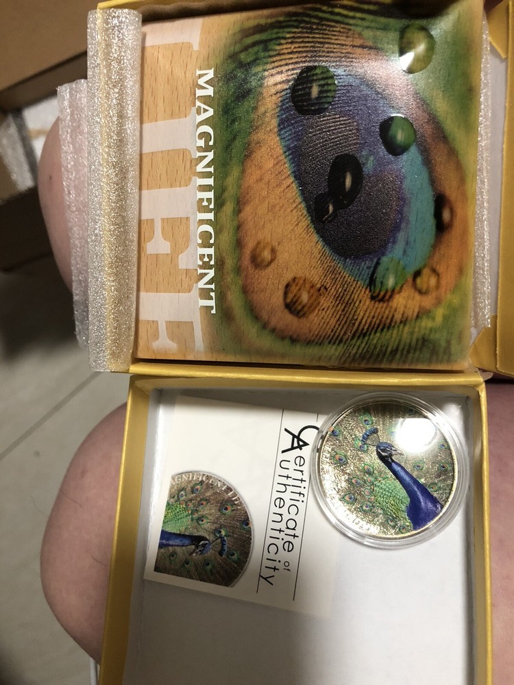 2015 Cook islands peacock SILVER COIN