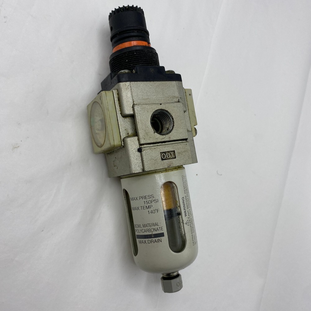 SMC Pneumatic Filter Regulator MAX .PRESS 150 PSI ,MAX.TEMP.140F🔔