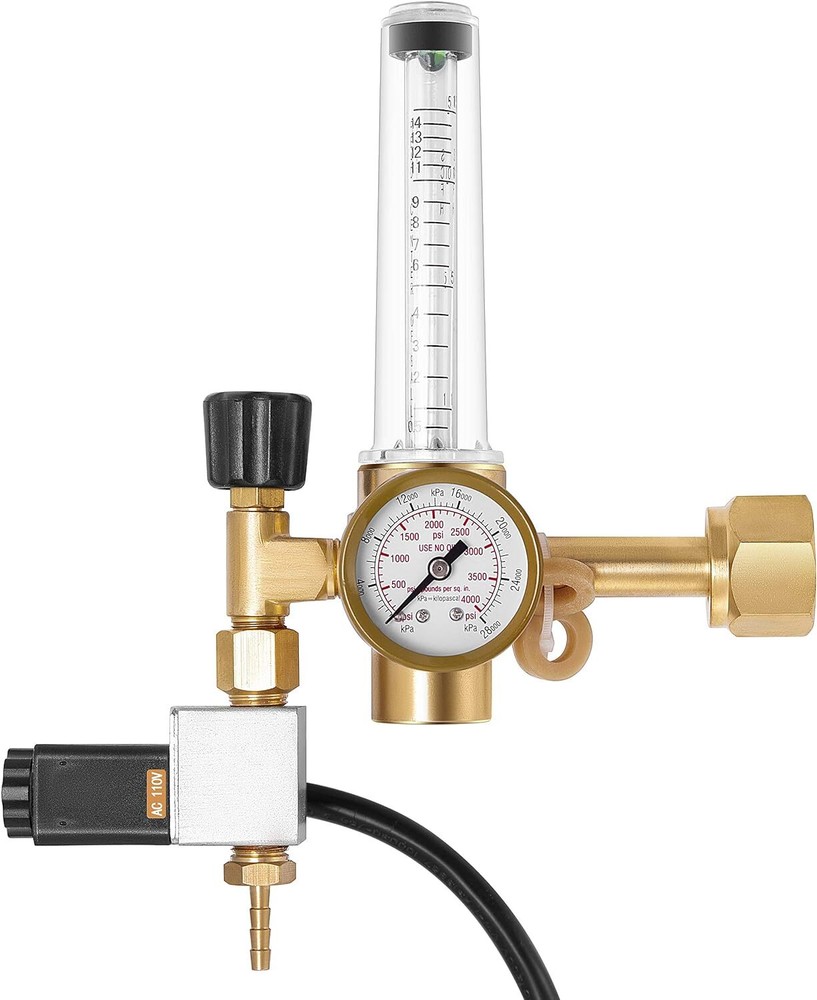 VIVOSUN CO2 Regulator Hydroponics Emitter System with Solenoid Valve Flowmeter
