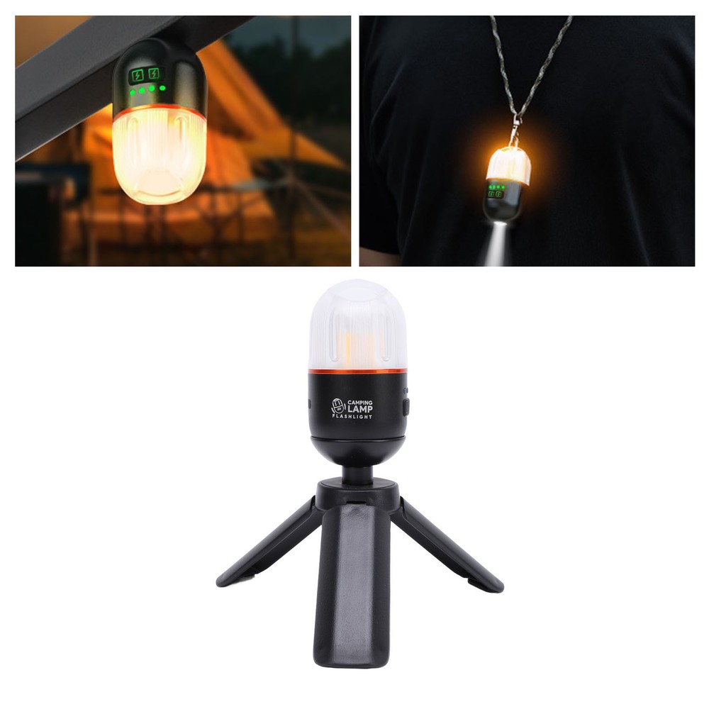 Flashlight Magnetic Multiple Light Source 400mAh Camping Lamp With Lanyard
