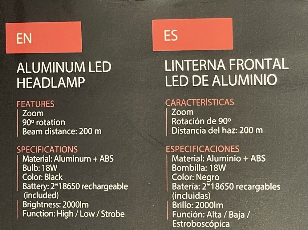 Bobcat Aluminum LED Headlamp.