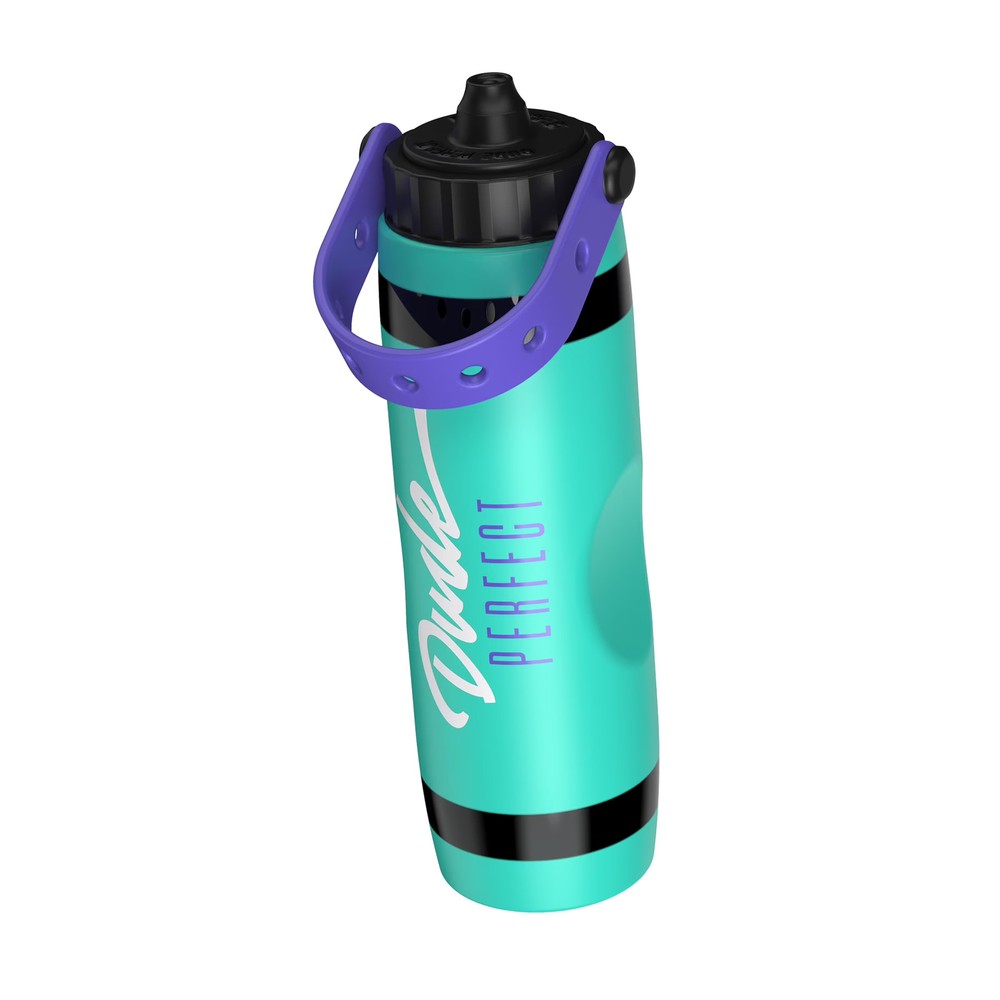 30 oz Squeeze Water Bottle Dude Perfect Teal Silicone Handle