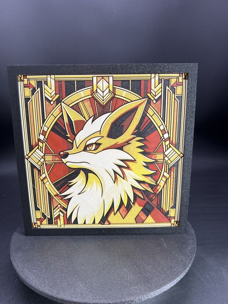 Arcanine - Pokémon - 3d Printed Art Deco Picture