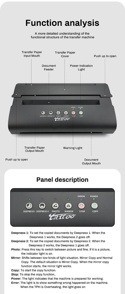 Genuine MT200 Tattoo Stencil Printer Transfer Thermal Copier Machine with Fedex