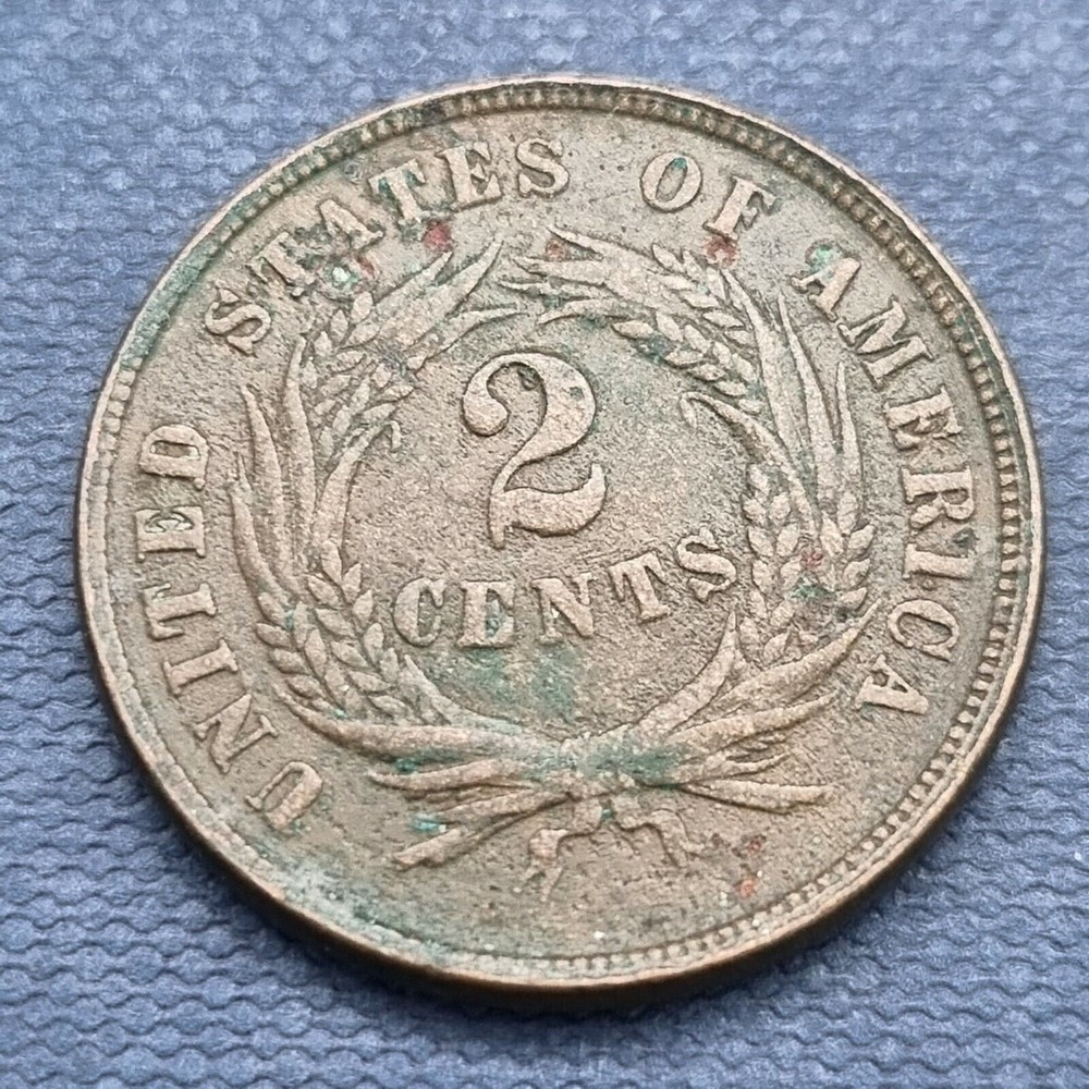 1865 Two Cent Piece 2c Better Grade XF Details #40356