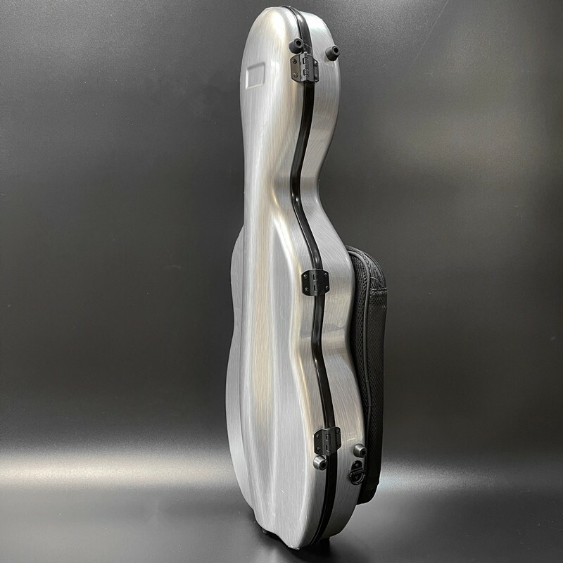 High quality Cello Shaped Full Size gray Compound carb Violin Case Strong
