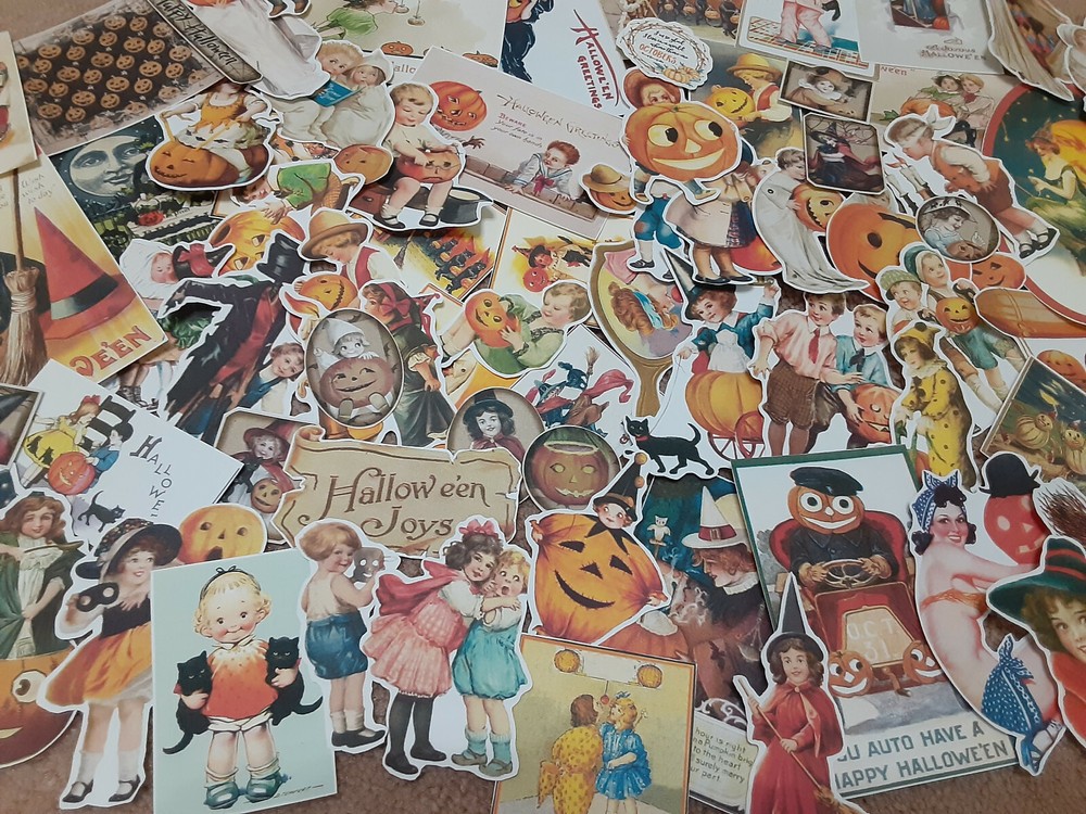 80 total pcs Vintage Different Themed Die Cuts Empherma Bundles junk journal