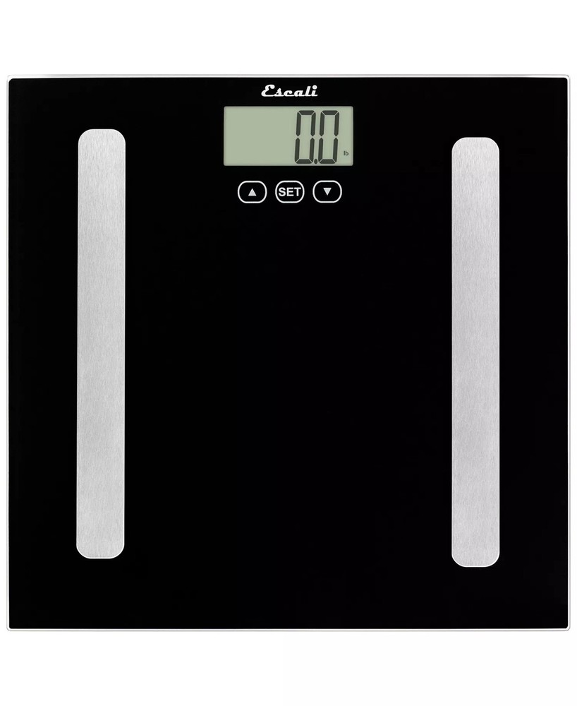 Escali Glass Body Fat Analyzing Bathroom 400lb Black Size Scale Pre Owned