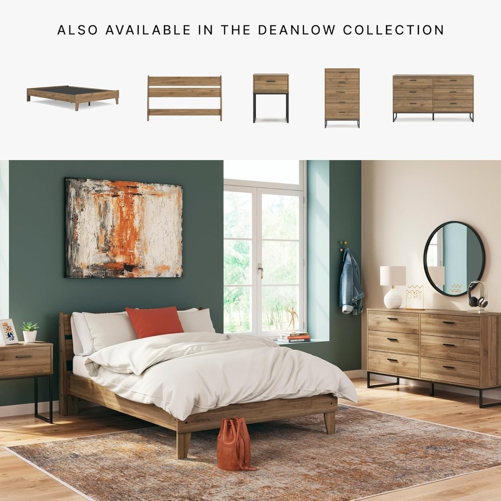 Deanlow Sturdy Full Panel Headboard in Rustic Style - Perfect for Modern Spaces