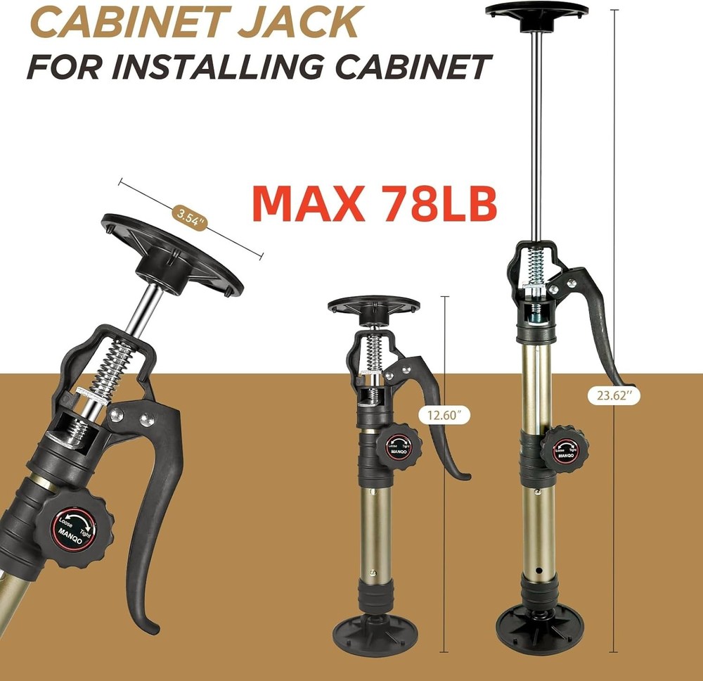 Cabinet Jacks for Installing Cabinet 3rd Hand Support System Adjustable Supp...