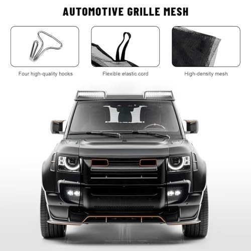 Car Grille Protection Net, High Density Auto Front Grill Air Intake Black