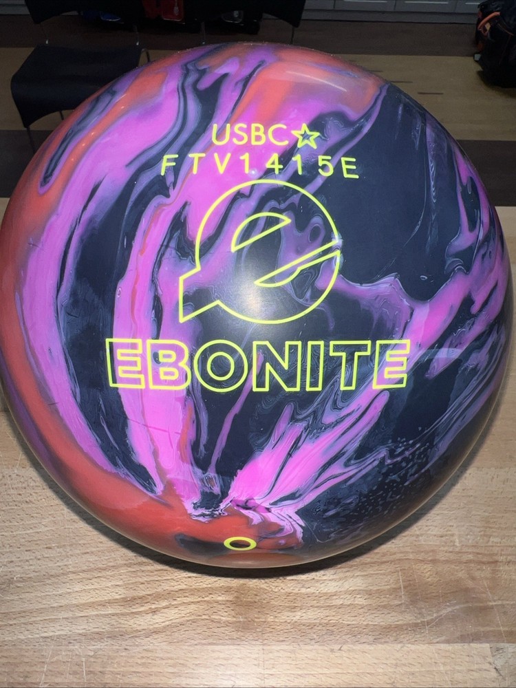 USED 15#Ebonite Entity Solid Reactive Single Drill Bowling Ball