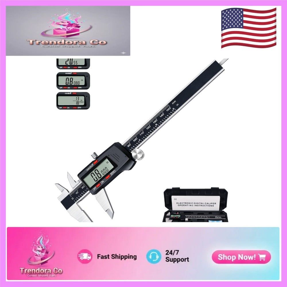 Stainless Steel Digital Vernier Caliper - 6 Inch Precision Measuring Tool