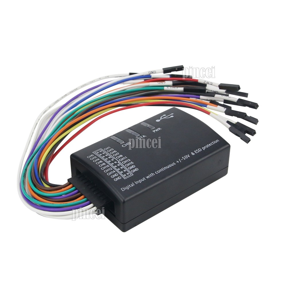 Mini 16 Logic Analyzer USB 100M Max Sample Rate 16CH Version 1.1.34 US STOCK