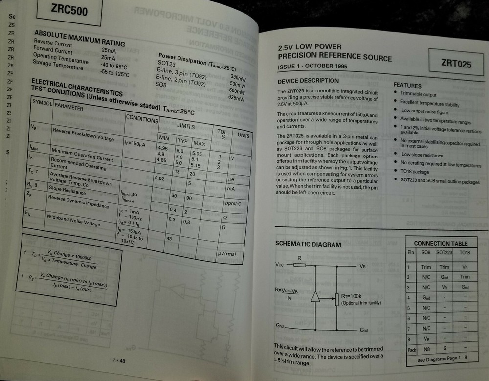 USED 1996 Zetex High Performance Linear Bipolar Integrated Circuits Data Book