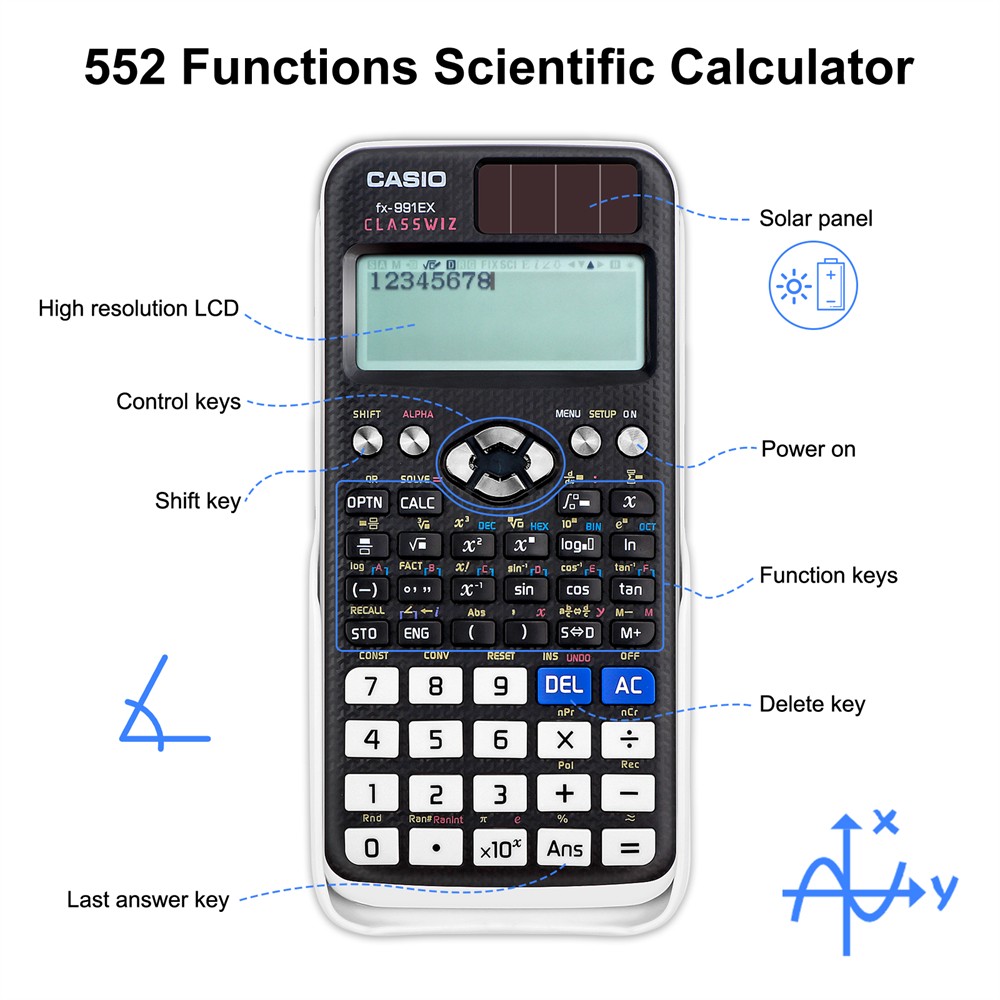FX991EX Advanced Multi-function Scientific Calculator for School Work Office