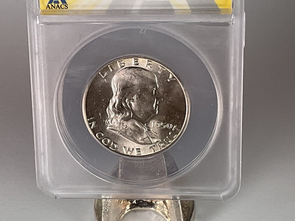 1950 P Franklin Half Dollar 50c MS63 ANACS