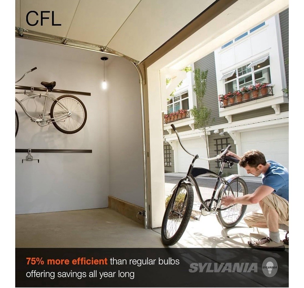 Sylvania CFL T2 Twist Light Bulbs 8 Pack, Medium Base, 2700K, Soft White, 13W