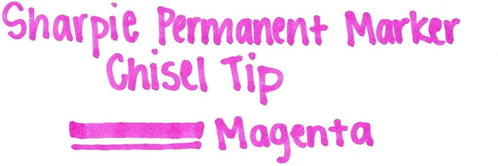 Permanent Marker, Chisel Tip, Magenta, Each