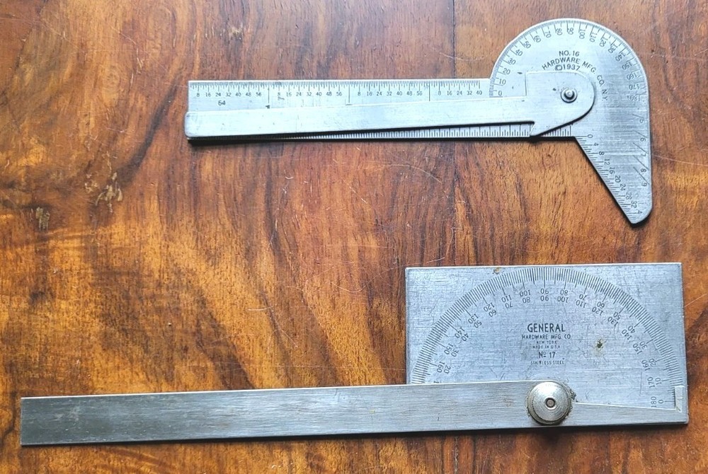 General Tools - No. 16 Multi-use Tool & No. 17 Steel Protractor Machinist Tools