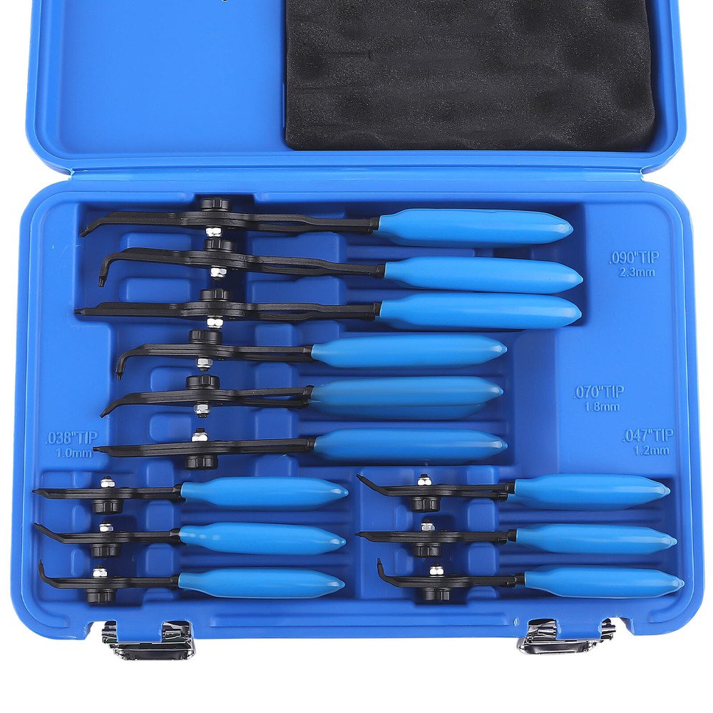 12 PC Versatile Retaining Snap Ring Pliers set Heavy Duty Fixed Tip Combination