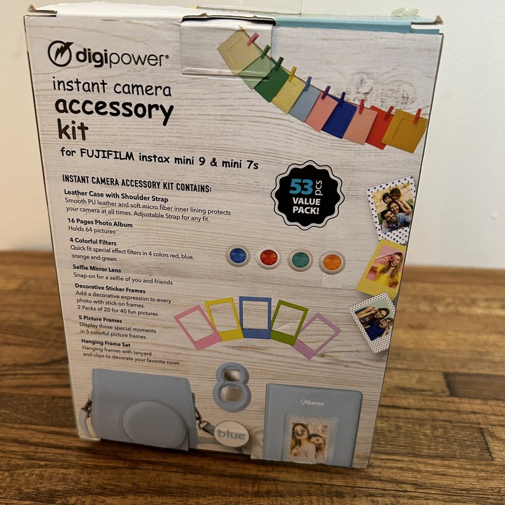 Digipower Instant Camera Accessory Kit, Baby Blue Case & More, New
