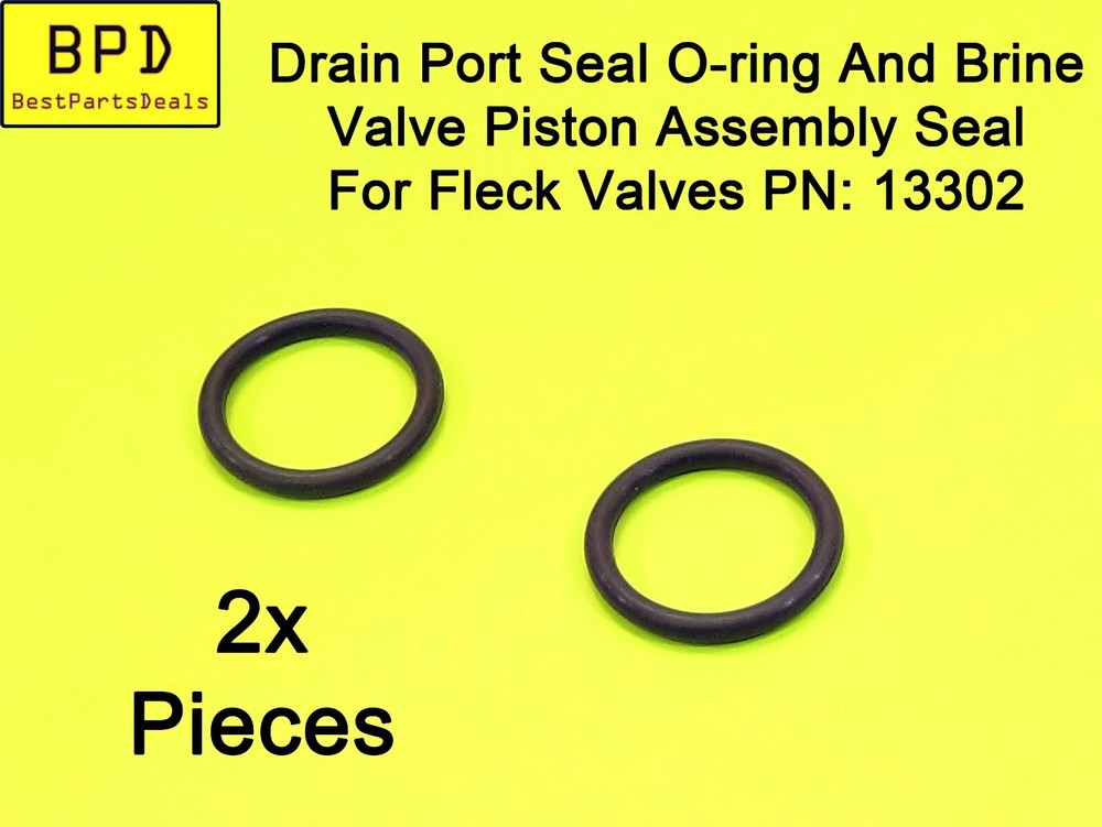 Fleck Drain Port Seal O-ring And Brine Valve Piston Assembly Seal PN: 13302