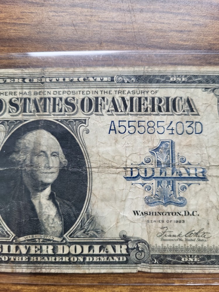 1923 $1 ONE DOLLAR ” SILVER CERTIFICATE LARGE SIZE NOTE