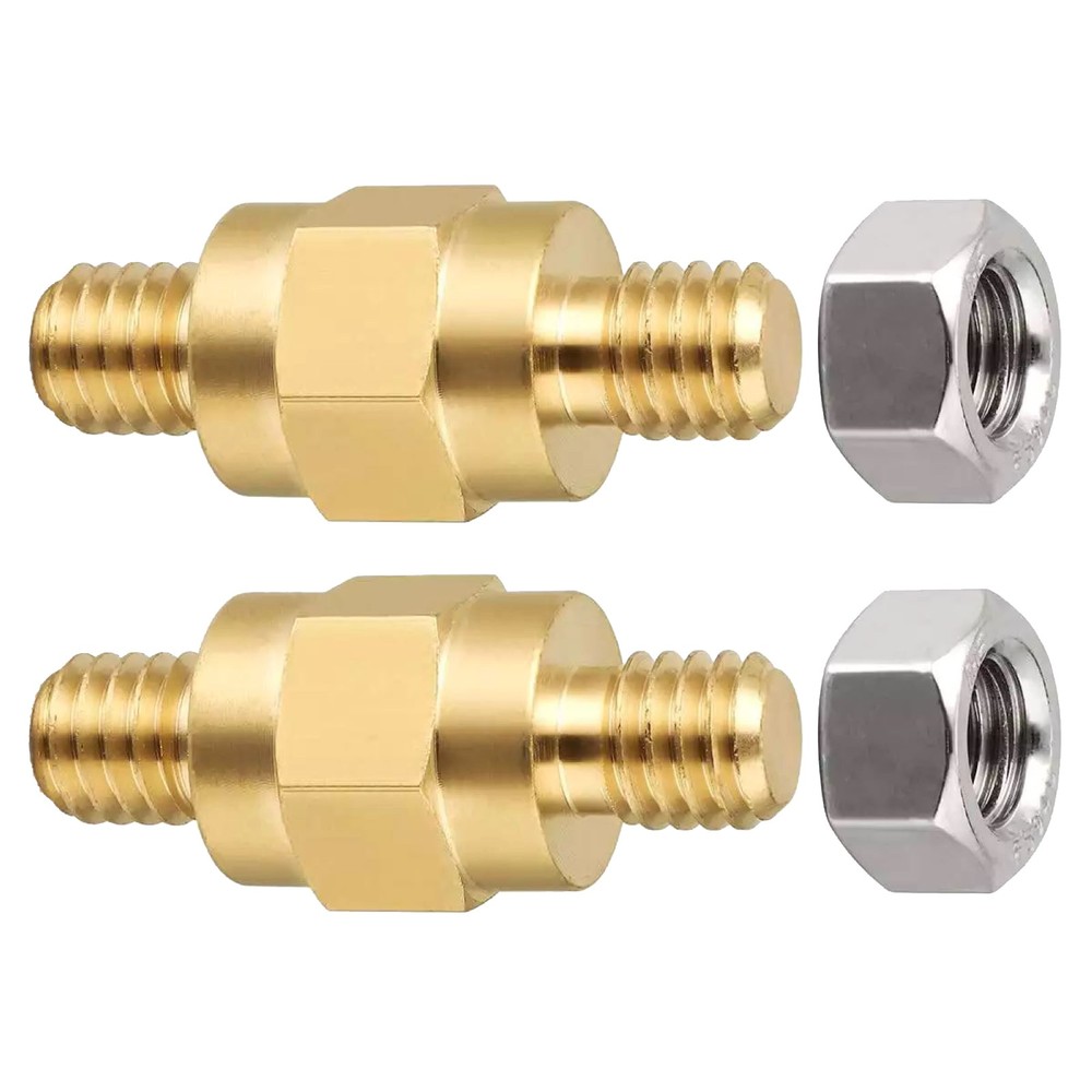2pcs 3/8"-16 Male Thread Side Post Brass Stud For 3/8" Nut Inner Diameter