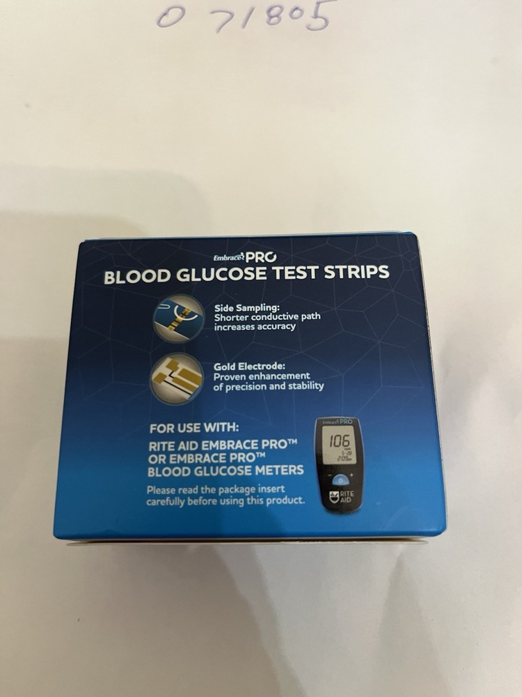 Embrace Pro GLucose Test Strips. 50 Exp 2/22/2026