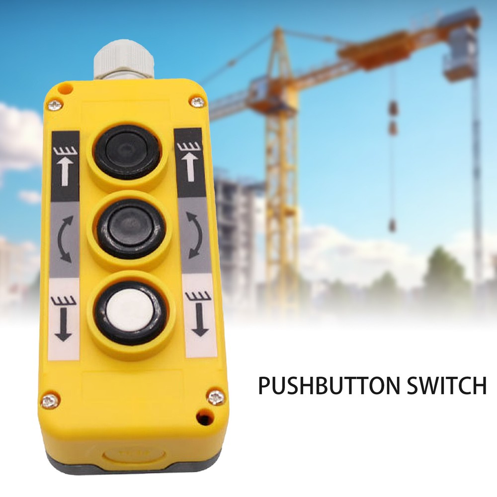 Crane Trailer Hoist Push Button Switch, 3 Button Industrial Remote Control c2