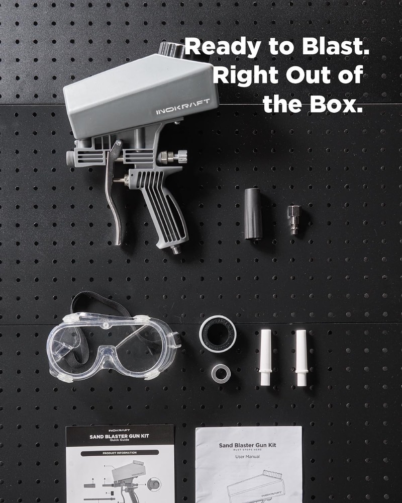 Inokraft Leak-Proof Portable Sand Blaster Gun Kit Sandblaster Basic