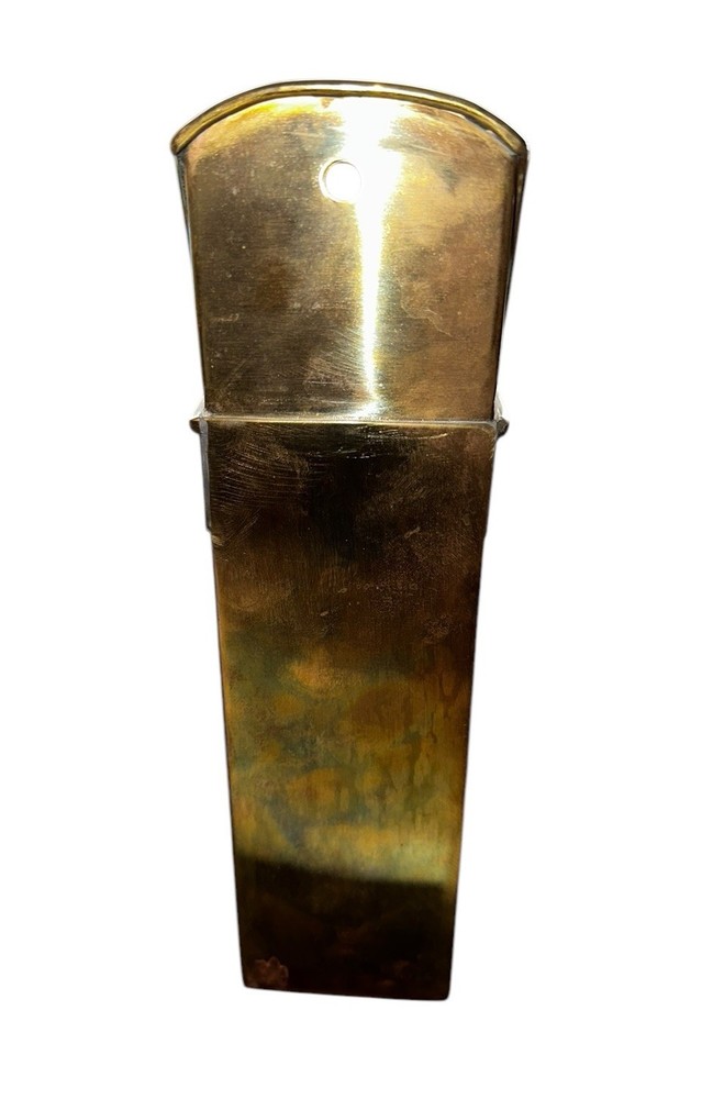 Vintage Match Stick Holder Brass Long