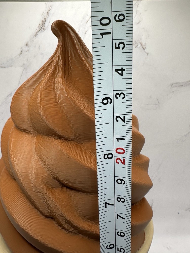Oversized 10” Soft Serve Ice Cream Cone Display Prop - Chocolate