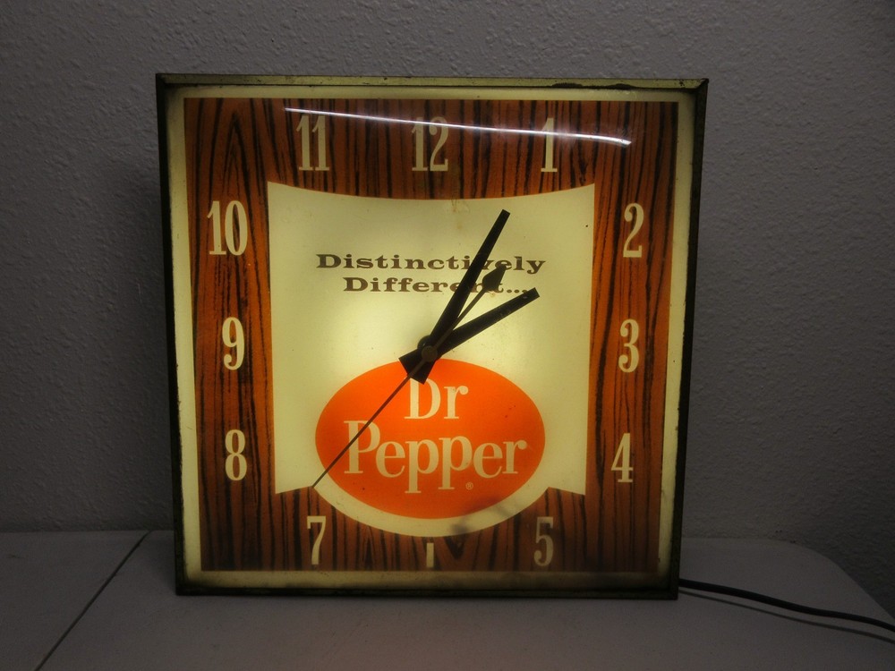 Vintage Dr. Pepper Distinctively Different Wall Clock