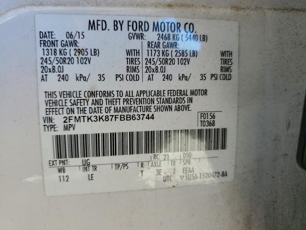 Fuse Box Engine Left Hand Engine Compartment Fits 15-18 EDGE 4949180