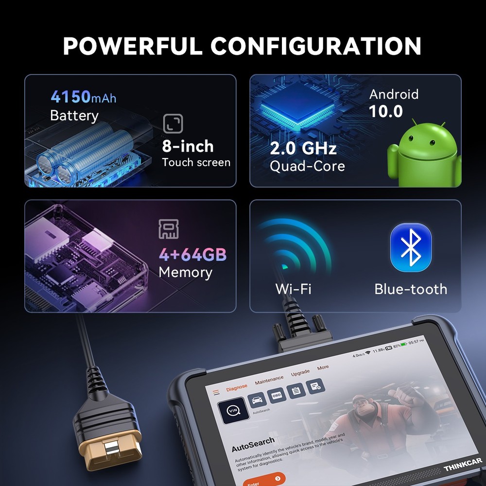 ThinkScan 689 ALL System Bidirectional OBD2 Diagnostic Scanner 34+ Service CANFD