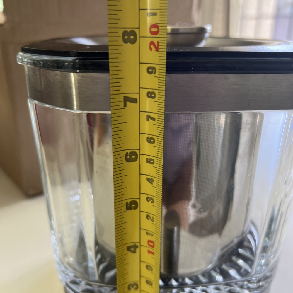 Gvode Ice Coffee Tea Cold Brew Large 5 C Infuser Maker Stainless/Glass EUC
