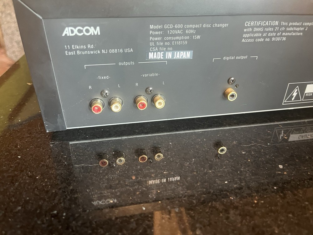 WORKS! Adcom GCD-600 5-disc Carousel CD Changer Player
