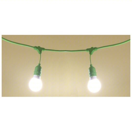 NEW ~ Miracle LED ~ Set of 2 ~ 3-Socket 4 Ft LED - Ready String Lighting ~ Green