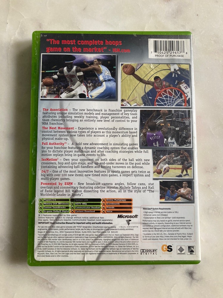 ESPN NBA 2K5 | Xbox | Case Only (No disc or manual)