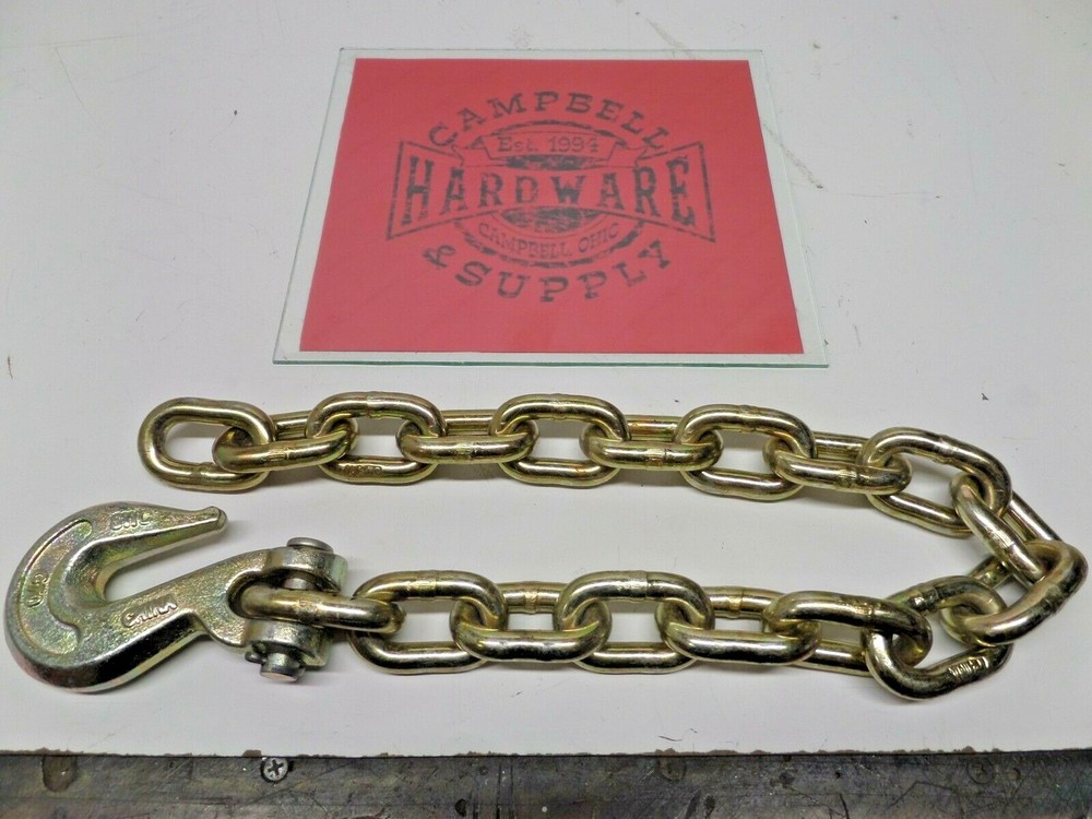 Auto Body Frame Machine Pull Chain 3/8" x 3' Grade 70 with 3/8' Grab Hook