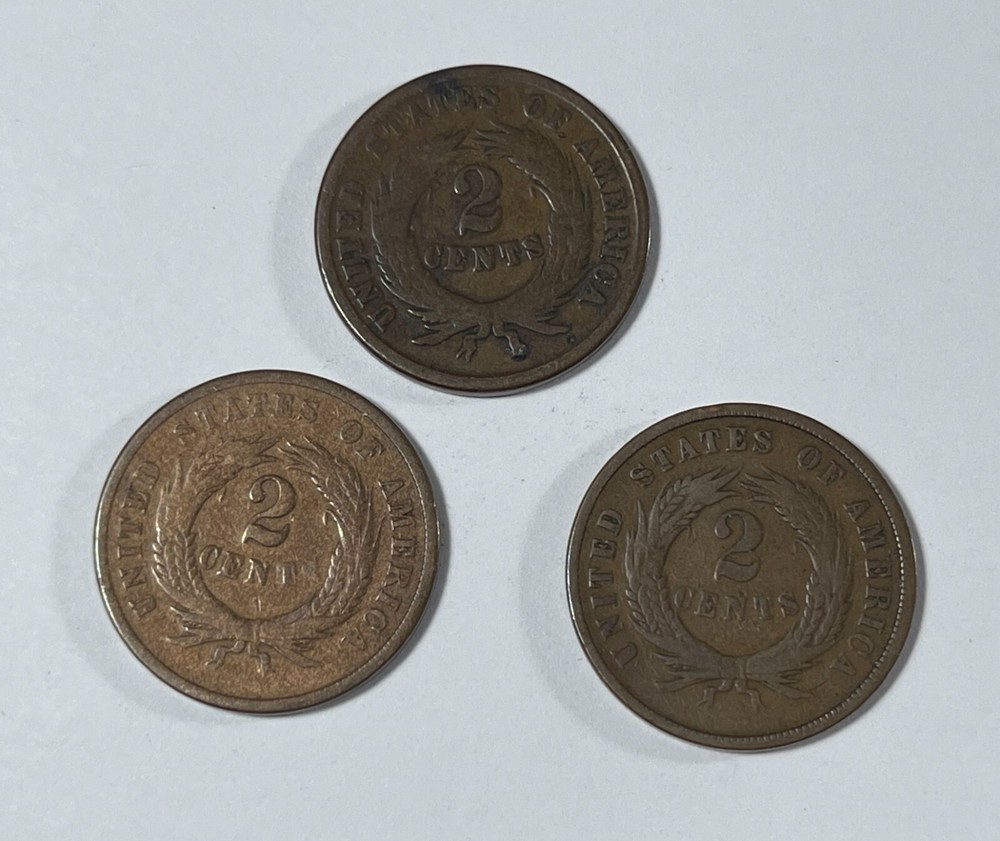 1864, 1865 & 1866 2C (#19509) VG