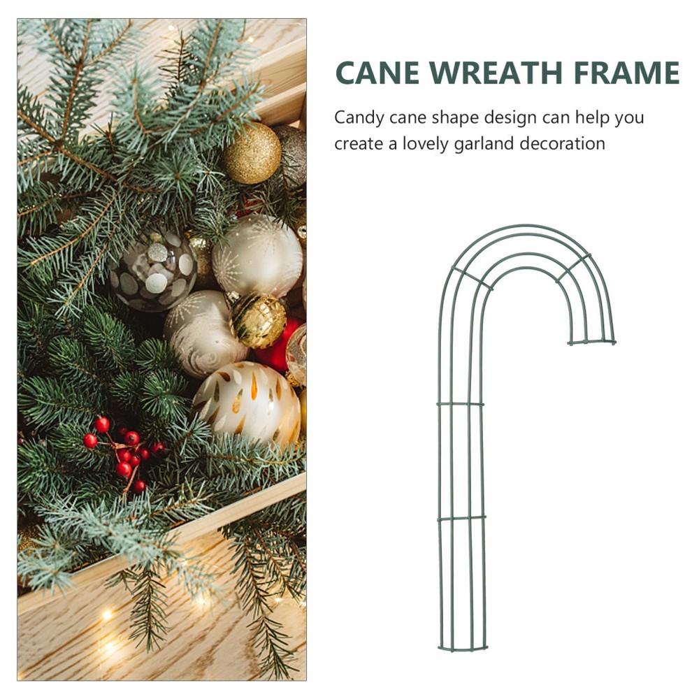 4Pcs Cane Iron Wreath Frame Wreath Accessory Christmas Accessory