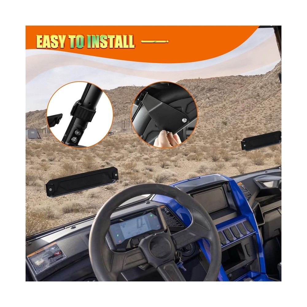 Front Full Windshield Compatible with Yamaha Wolverine RMAX2 1000/ RMAX4 1000...