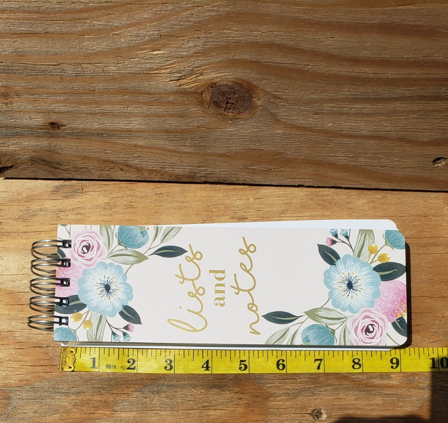 2 Pack Long Spiral Notepad List And Notes Flowers