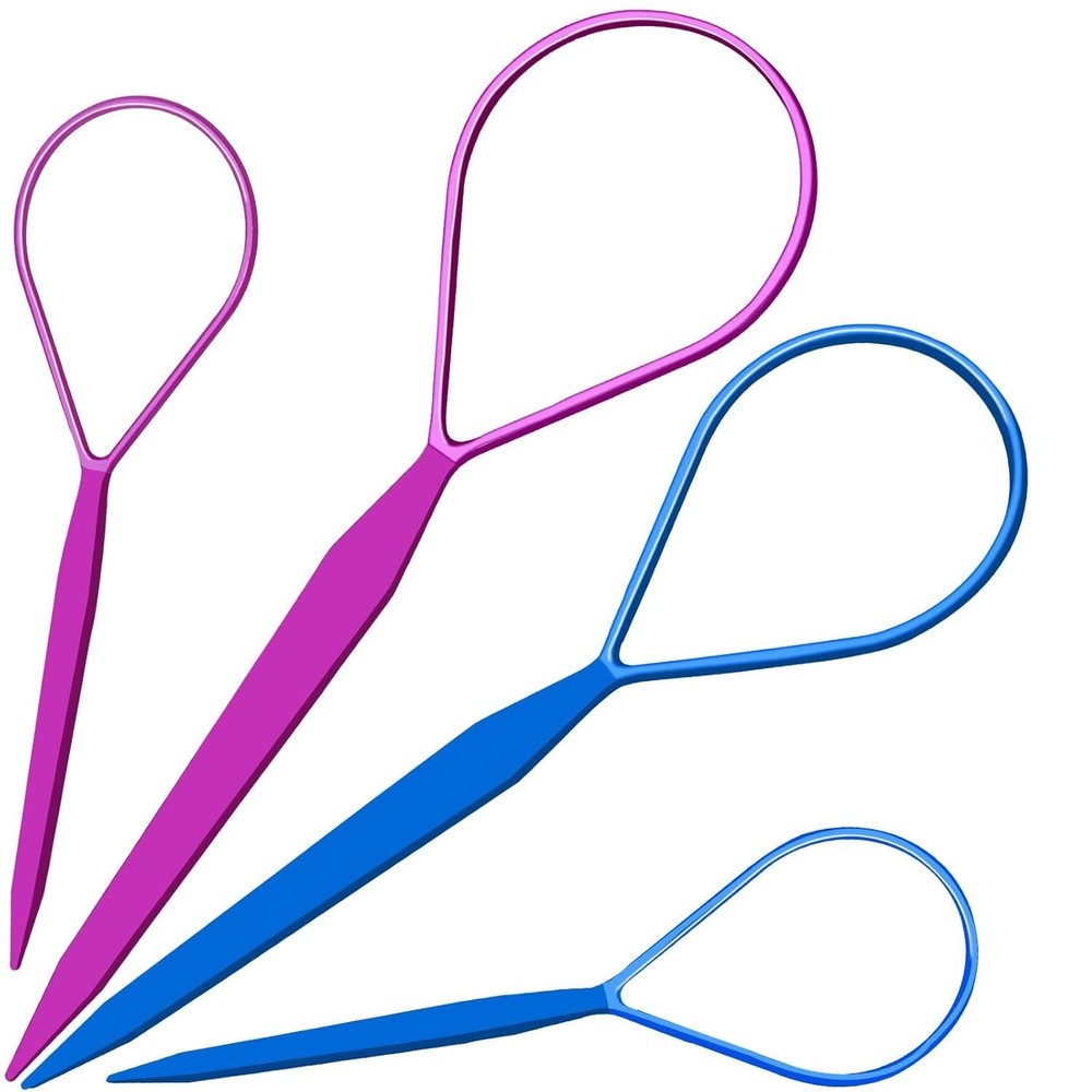 Ponytail Pull Through Tool for All Hair Types Lightweight and Easy to Use