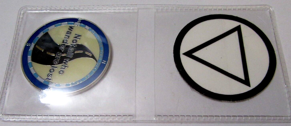Alcoholics Anonymous medallion year 26 Compass AA Sober Chip token